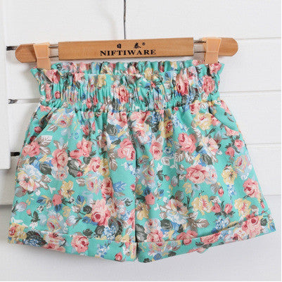 Online discount shop Australia - Fashion European Style Floral Cotton Female Shorts For Women Plus Size Casual High Waist Ladies Short Pants Girl D07