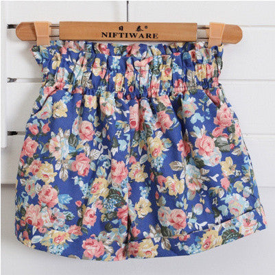 Online discount shop Australia - Fashion European Style Floral Cotton Female Shorts For Women Plus Size Casual High Waist Ladies Short Pants Girl D07