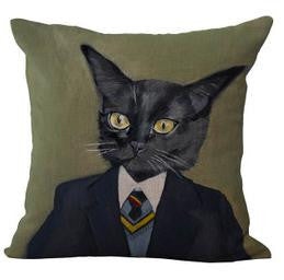 Online discount shop Australia - 100% New Cotton Linen Modern Cartoon Cats Cushion Pillow on sofa for home decoration