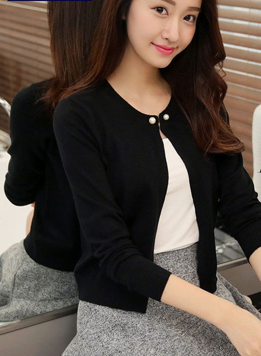 Online discount shop Australia - high quality sweater women cardigan sweater Solid color One button women's cashmere sweater