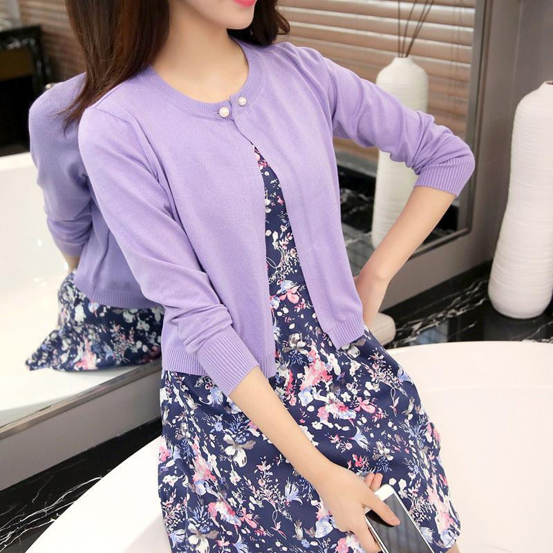 Online discount shop Australia - high quality sweater women cardigan sweater Solid color One button women's cashmere sweater