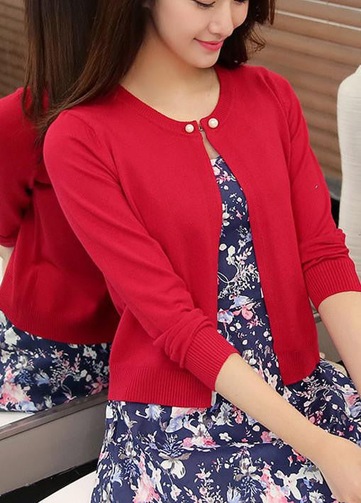 Online discount shop Australia - high quality sweater women cardigan sweater Solid color One button women's cashmere sweater