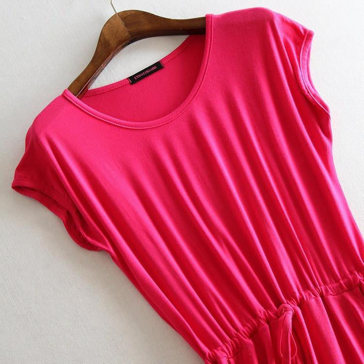 Summer dress Casual Stripe women summer dress tank sleeveless dresses casual solid color