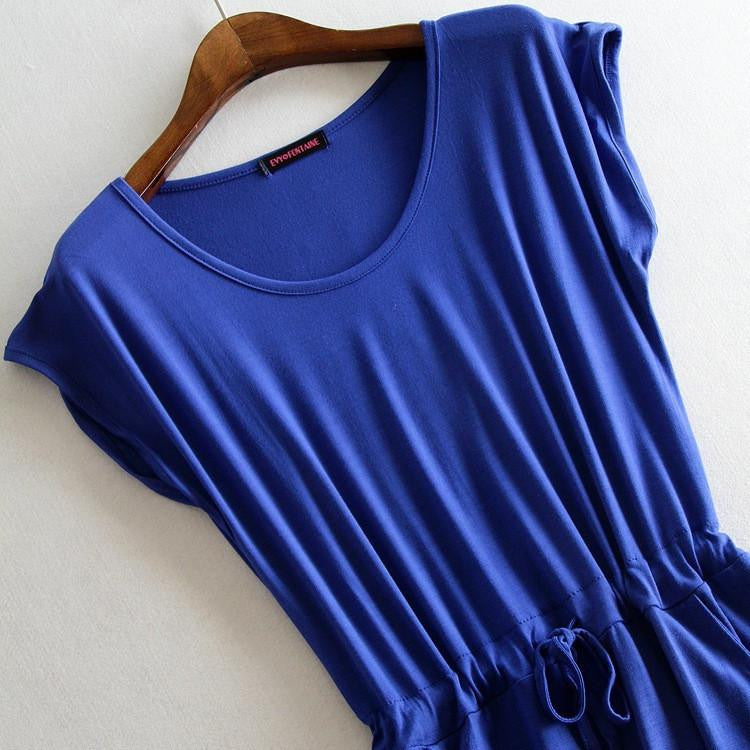 Summer dress Casual Stripe women summer dress tank sleeveless dresses casual solid color