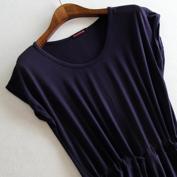 Summer dress Casual Stripe women summer dress tank sleeveless dresses casual solid color