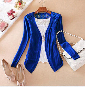 Online discount shop Australia - Clothes Women Clothing New Lace Sweet Crochet Knit Blouses Sweater Cardigan Lace Blouse Jacket