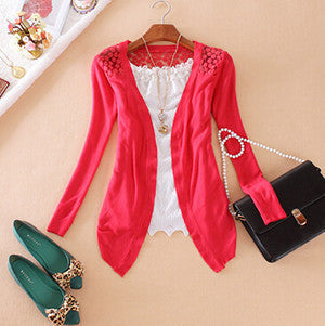 Online discount shop Australia - Clothes Women Clothing New Lace Sweet Crochet Knit Blouses Sweater Cardigan Lace Blouse Jacket