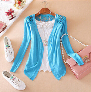 Online discount shop Australia - Clothes Women Clothing New Lace Sweet Crochet Knit Blouses Sweater Cardigan Lace Blouse Jacket