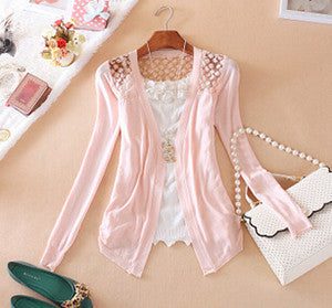 Online discount shop Australia - Clothes Women Clothing New Lace Sweet Crochet Knit Blouses Sweater Cardigan Lace Blouse Jacket