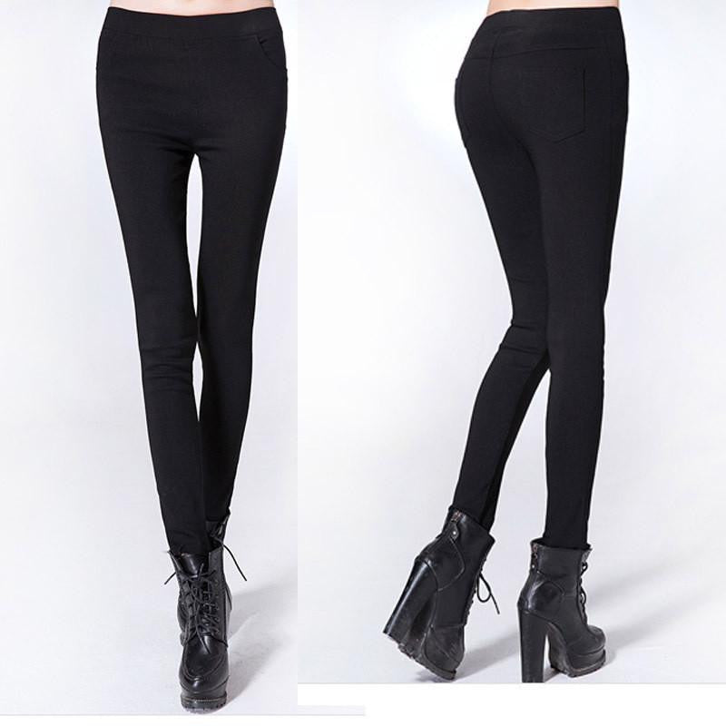 Stretch Fashion Female Candy Colored Pencil Women's Pants Elastic Cotton Slim Pants Women OL Trousers Leggings