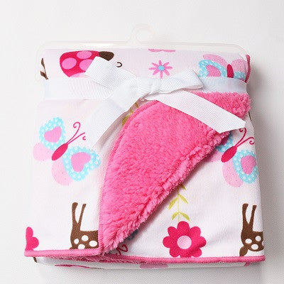 Baby blankets thicken double layer fleece infant swaddle bebe envelope stroller wrap for borns baby bedding blanket-Dollar Bargains Online Shopping Australia