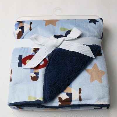 Baby blankets thicken double layer fleece infant swaddle bebe envelope stroller wrap for borns baby bedding blanket-Dollar Bargains Online Shopping Australia
