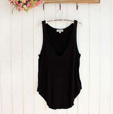 Online discount shop Australia - Lovesky Sexy Fashion Woman Vest Amazing Lady Sleeveless V-Neck Candy Color Vest Loose Tank Tops Freeshipping &