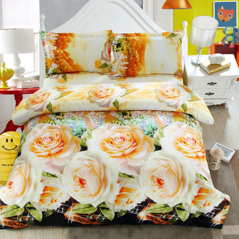 4pcs 3d bed set bedding sets High .pillowcase reactive printed bedclothes queen size bed linen-Dollar Bargains Online Shopping Australia