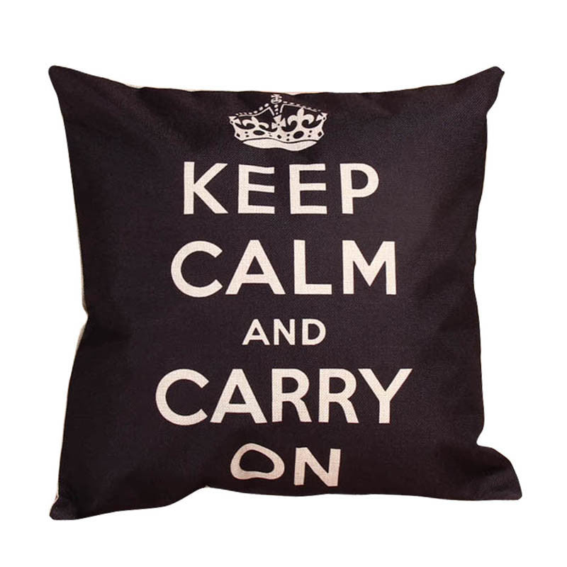 Fashion Home Decorative Linen Cotton Blended Crown Throw Pillow Case 5 Styles Square Home Accessories 43cm x 43cm-Dollar Bargains Online Shopping Australia