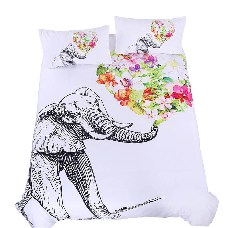 Online discount shop Australia - BeddingOutlet Elephant Bed Sheet Set Bohemian Qualified Soft Duvet Cover and Pillowcases Bedding Set Twin Full Queen King
