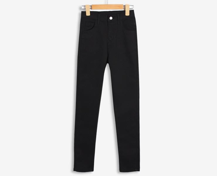 Women Casual Black High Waist Torn Jeans Hole Knee Skinny Pencil Pants Denim Ripped Jeans For Womens