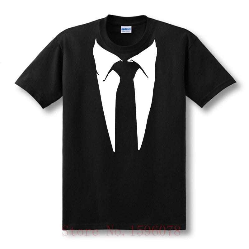 Novelty Men T Shirts Tuxedo Tees Retro Tie Funny Men O Neck Top Tshirt Casual Fitness Mens Clothing