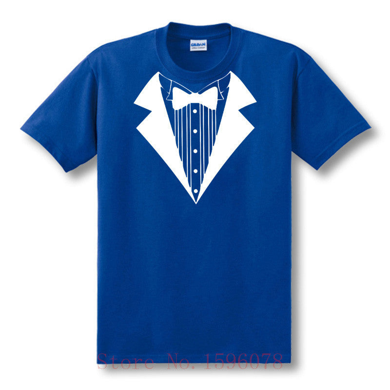 Novelty Men T Shirts Tuxedo Tees Retro Tie Funny Men O Neck Top Tshirt Casual Fitness Mens Clothing