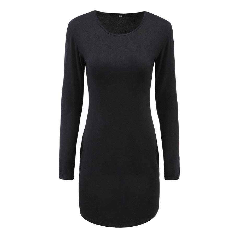 Online discount shop Australia - Missufe Vintage Clothing Winter Long Sleeve Mini Bodycon Tunic Slim Party Sexy Clubwear Side Split Tshirt Bandage Dresses