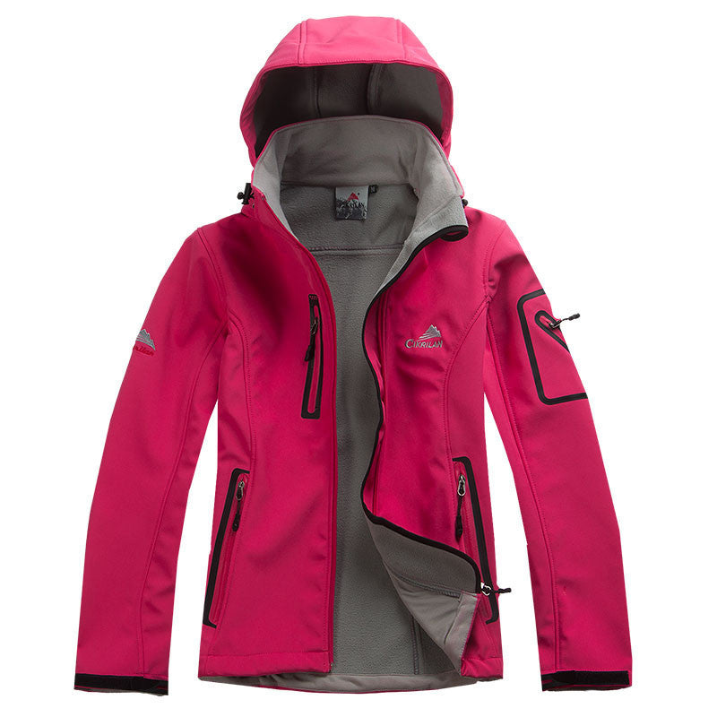 Online discount shop Australia - Fashion Female Outdoors Waterproof Softshell Jacket Women Windbreaker Warm Breathable Casaco Windstopper Coat Jaqueta