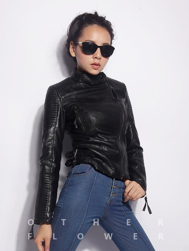 Online discount shop Australia - Fashion Brand Women Faux Leather Jacket Zipper Motorcycle Leather Coat Slim Short Design PU Jacket