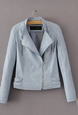 Online discount shop Australia - Fashion Brand Women Faux Leather Jacket Zipper Motorcycle Leather Coat Slim Short Design PU Jacket