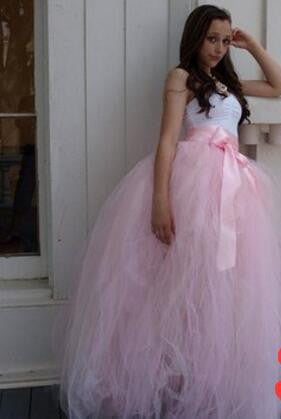 Online discount shop Australia - Hand Made Tulle Long Skirt Female Ball Gown Tutu Skirts Womens Petticoat Adjustable Waist