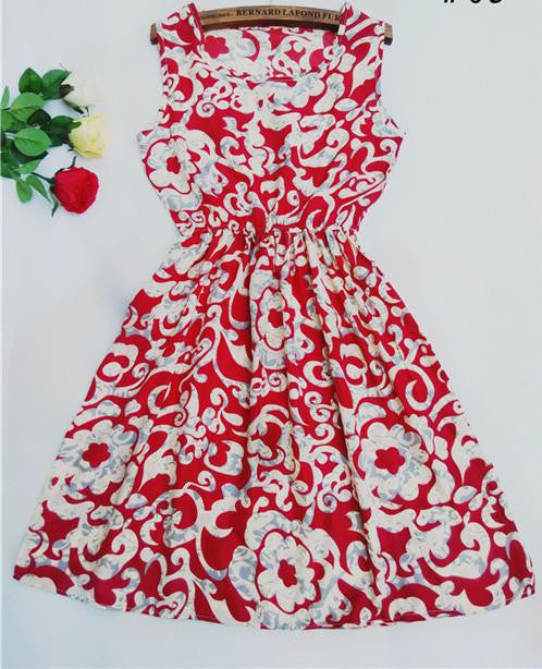 summer Black autumn slim Sleeveless Women casual Bohemian floral leopard sleeveless vest printed beach chiffon dress