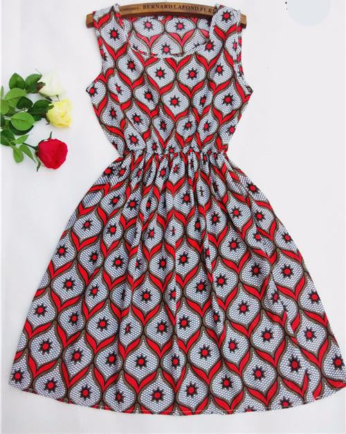 summer Black autumn slim Sleeveless Women casual Bohemian floral leopard sleeveless vest printed beach chiffon dress