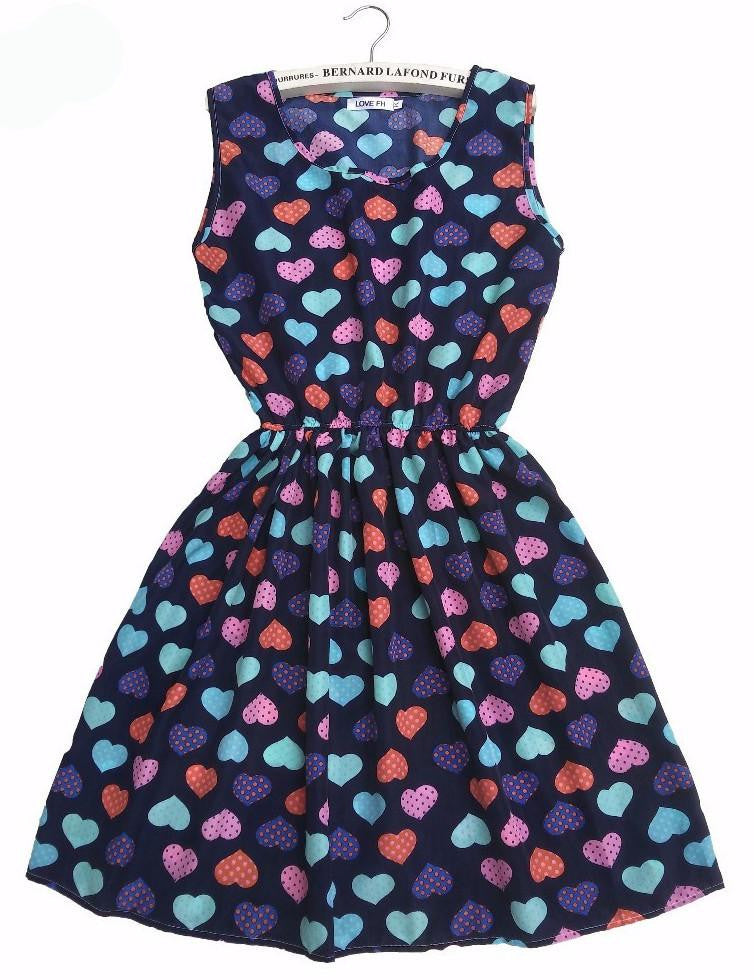 summer Black autumn slim Sleeveless Women casual Bohemian floral leopard sleeveless vest printed beach chiffon dress