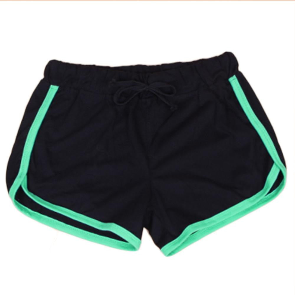 Online discount shop Australia - Exercise Wear for Women Casual Short Plus Size Cotton Black Short Ladies Workout High Waist Shorts