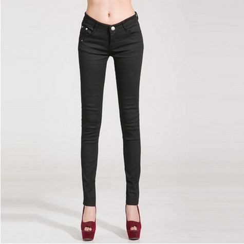 Online discount shop Australia - lady candy colored casual trousers Ms. stovepipe pencil ankle-length jeans women jeans