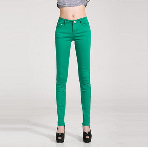Online discount shop Australia - lady candy colored casual trousers Ms. stovepipe pencil ankle-length jeans women jeans
