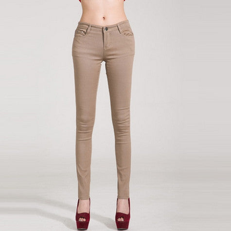 Online discount shop Australia - lady candy colored casual trousers Ms. stovepipe pencil ankle-length jeans women jeans