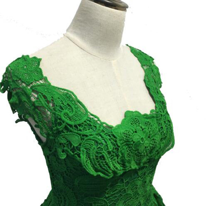 Online discount shop Australia - Elegant Lace Patchwork Solid Sleeveless A-Line Fashion Dress Sexy Slim Party Dresses Vestido De Festa