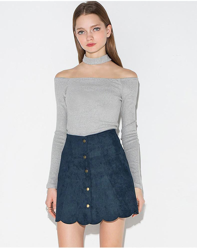 Suede Mini Brown Skate Skirts A Line Women Skirt Female Vintage Skirt Ladies Women's Clothing Button Plus Size Cool