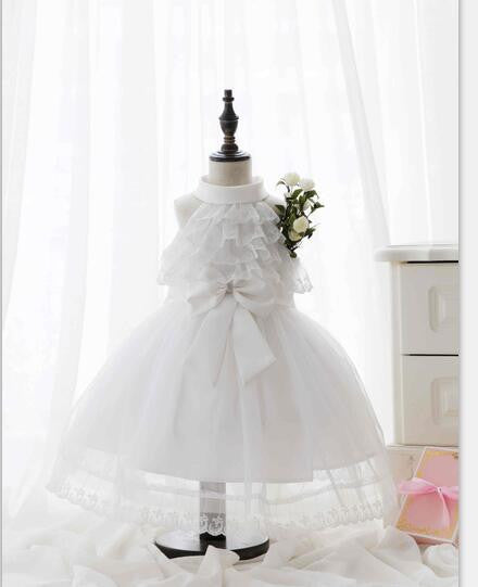 Wedding dress baby girls party dresses ball grwn layed dresses for kids beautiful Flower girl