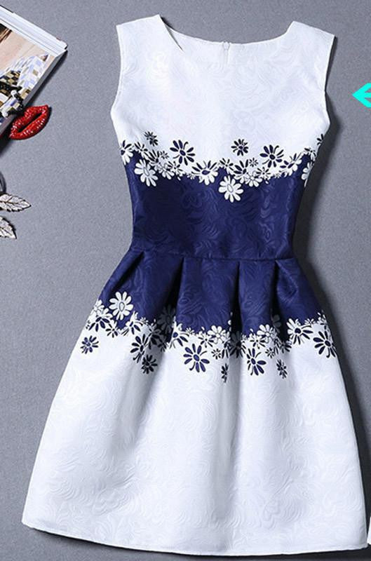 Summer Dress Women Butterfly Sleeveless Casual Dresses Ladies vintage print plus size jacquard clothing