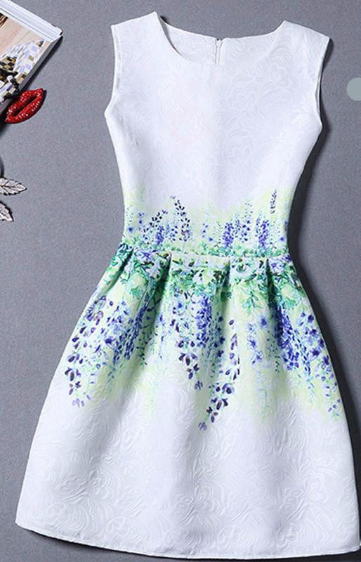 Summer Dress Women Butterfly Sleeveless Casual Dresses Ladies vintage print plus size jacquard clothing