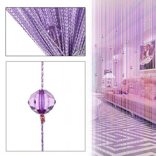 Tassel Curtain Crystal Beads Tassel Silk String Curtain Window Door Divider Sheer Curtains Valance Door Windows Panel Curtain