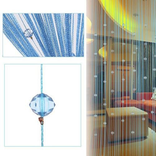 Tassel Curtain Crystal Beads Tassel Silk String Curtain Window Door Divider Sheer Curtains Valance Door Windows Panel Curtain