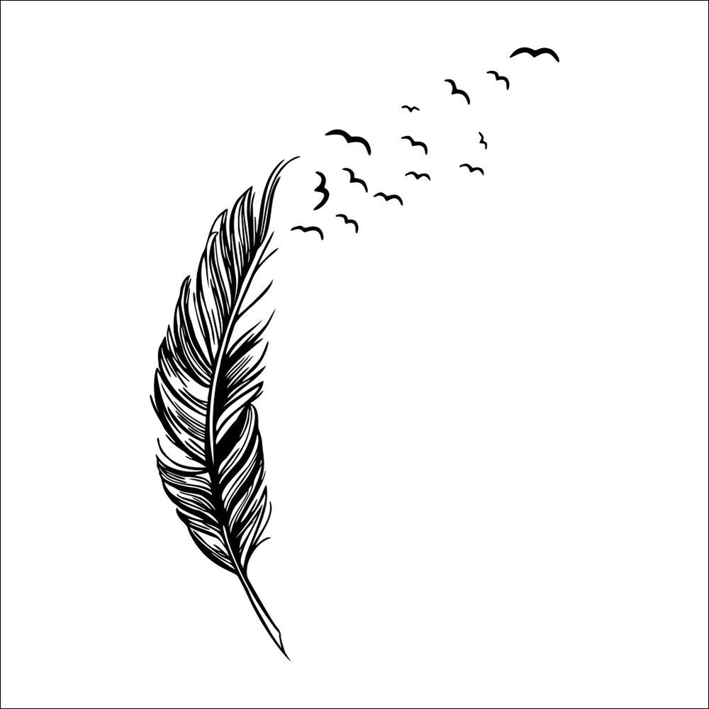 Online discount shop Australia - Flying feather living room wall sticker home decor de home decoration wallpaper wall sticker Living room decor