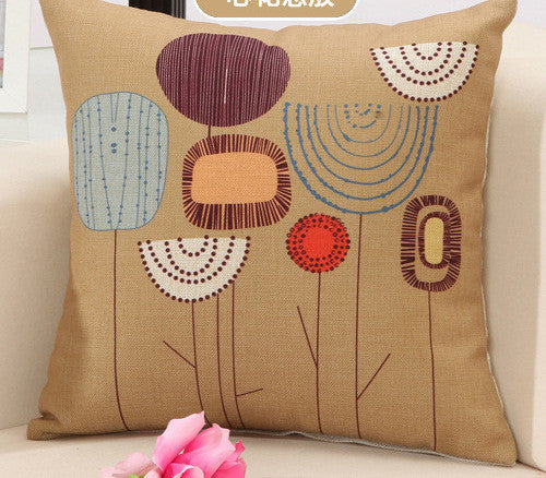 Online discount shop Australia - 4 colors classic linen decorative cushion covers for sofa car office bedding cushion cover 45x45cm