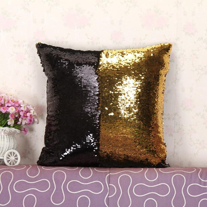 two tone sequins throw pillows and covers continental mermaid decorative pillow cushion case sofa car DIY case