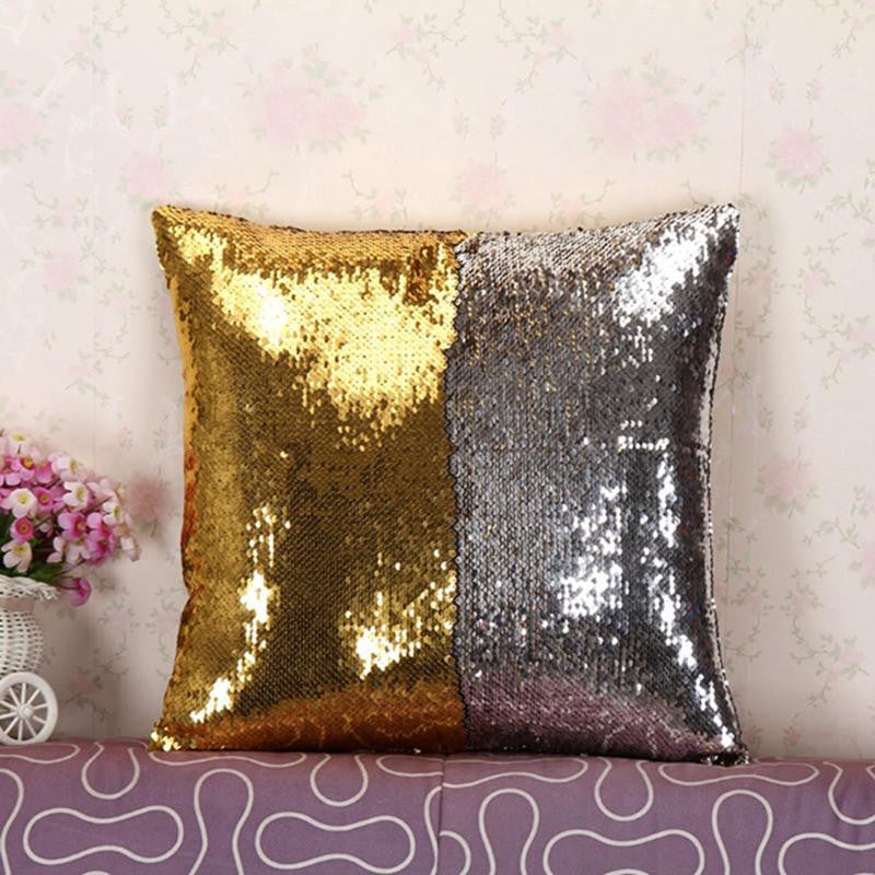 two tone sequins throw pillows and covers continental mermaid decorative pillow cushion case sofa car DIY case