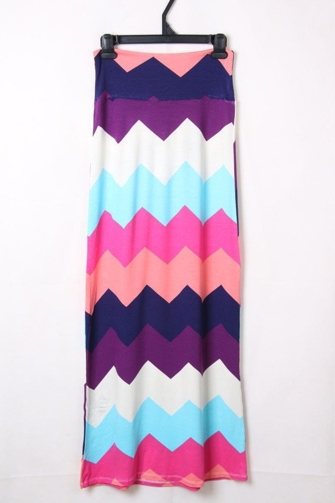 Stripe Maxi Skirts Women Geometric Skirts Faldas Mujer Brand Vintage Long Skirts Women