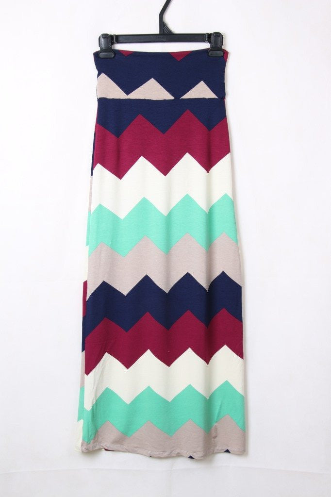 Stripe Maxi Skirts Women Geometric Skirts Faldas Mujer Brand Vintage Long Skirts Women