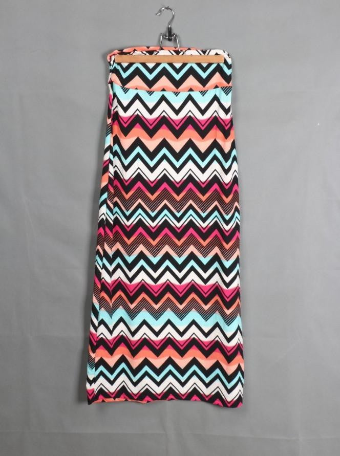 Stripe Maxi Skirts Women Geometric Skirts Faldas Mujer Brand Vintage Long Skirts Women