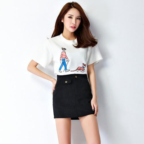 Skirts Womens Retro Preppy Style Casual Corduroy Slim High waist A Line Mini Skirt Pure Color Pink Black Gray B119